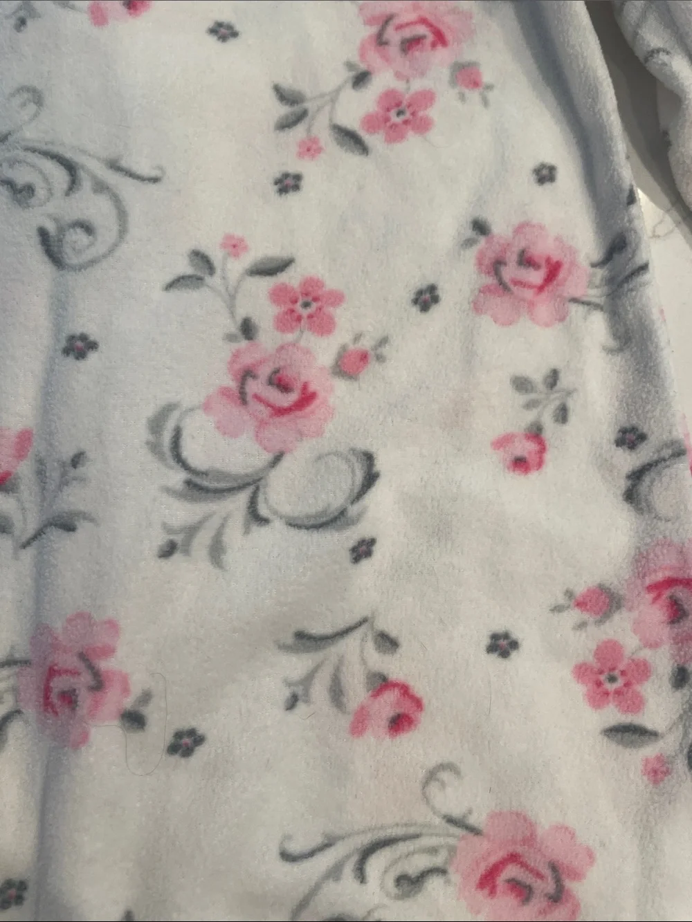 Carter's Dusty Pink Hooded Plush Top and Little Me White Floral Zip Footie